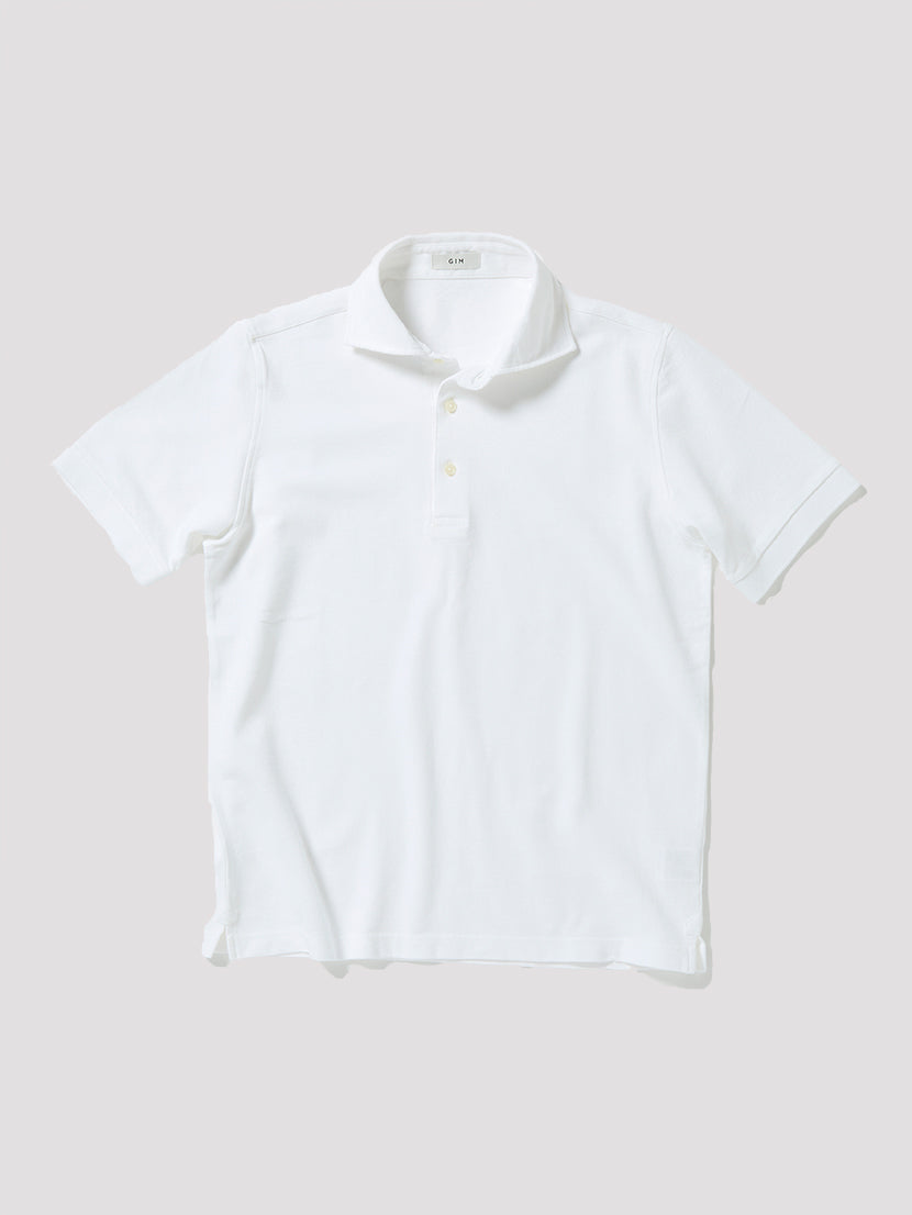 Vintage Dry Wash Polo Shirt【White】 – GIM online store