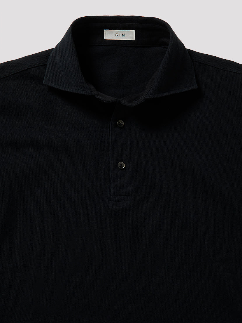 Vintage Dry Wash Polo Shirt【Black】 – GIM online store