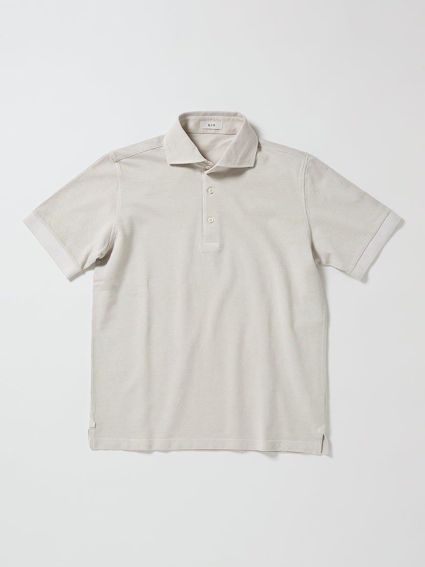 Vintage Dry Wash Polo Shirt【Ash gray】 – GIM online store