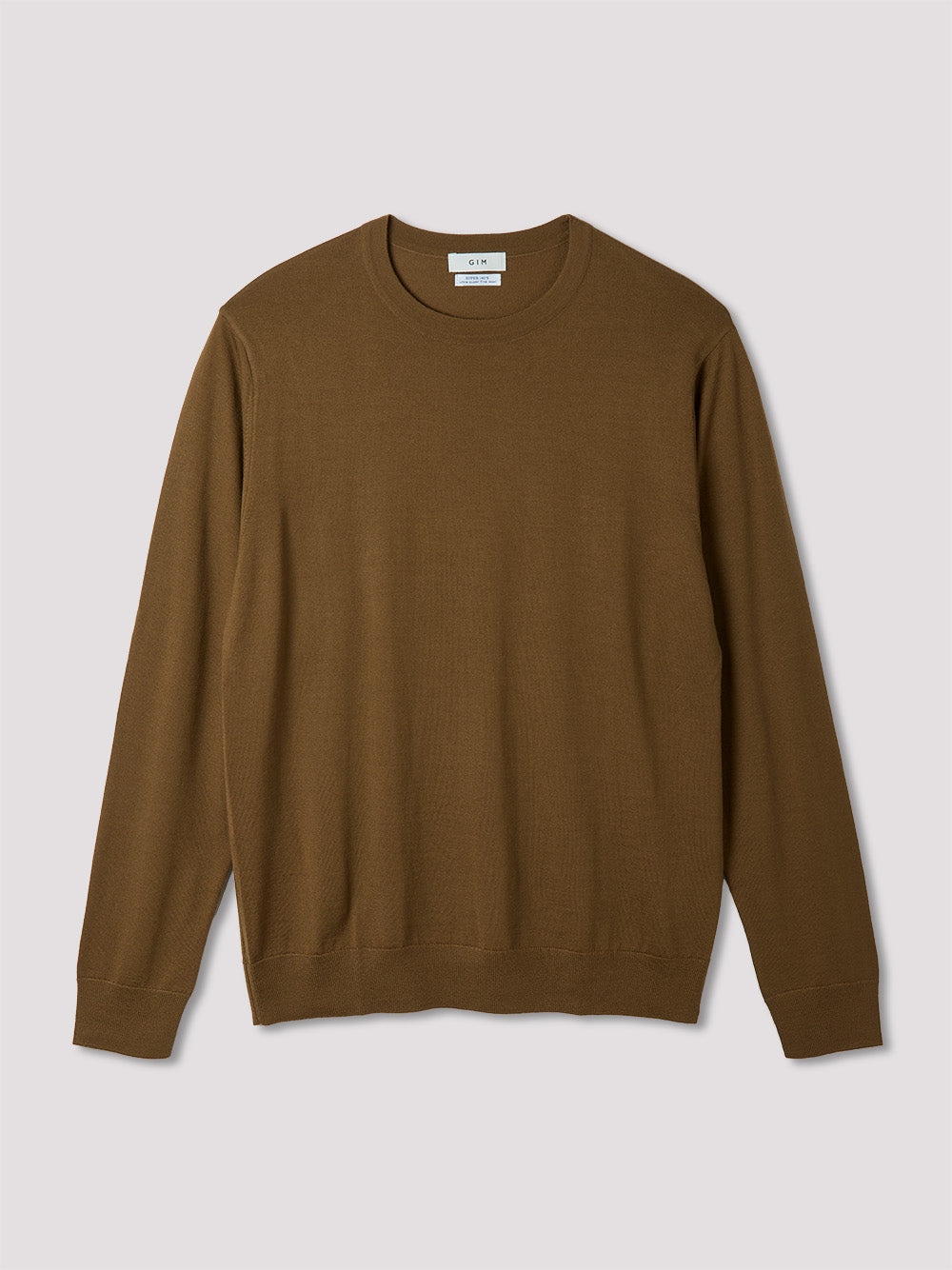 Super140's 30G Crew Neck Knit【Brown】 – GIM online store
