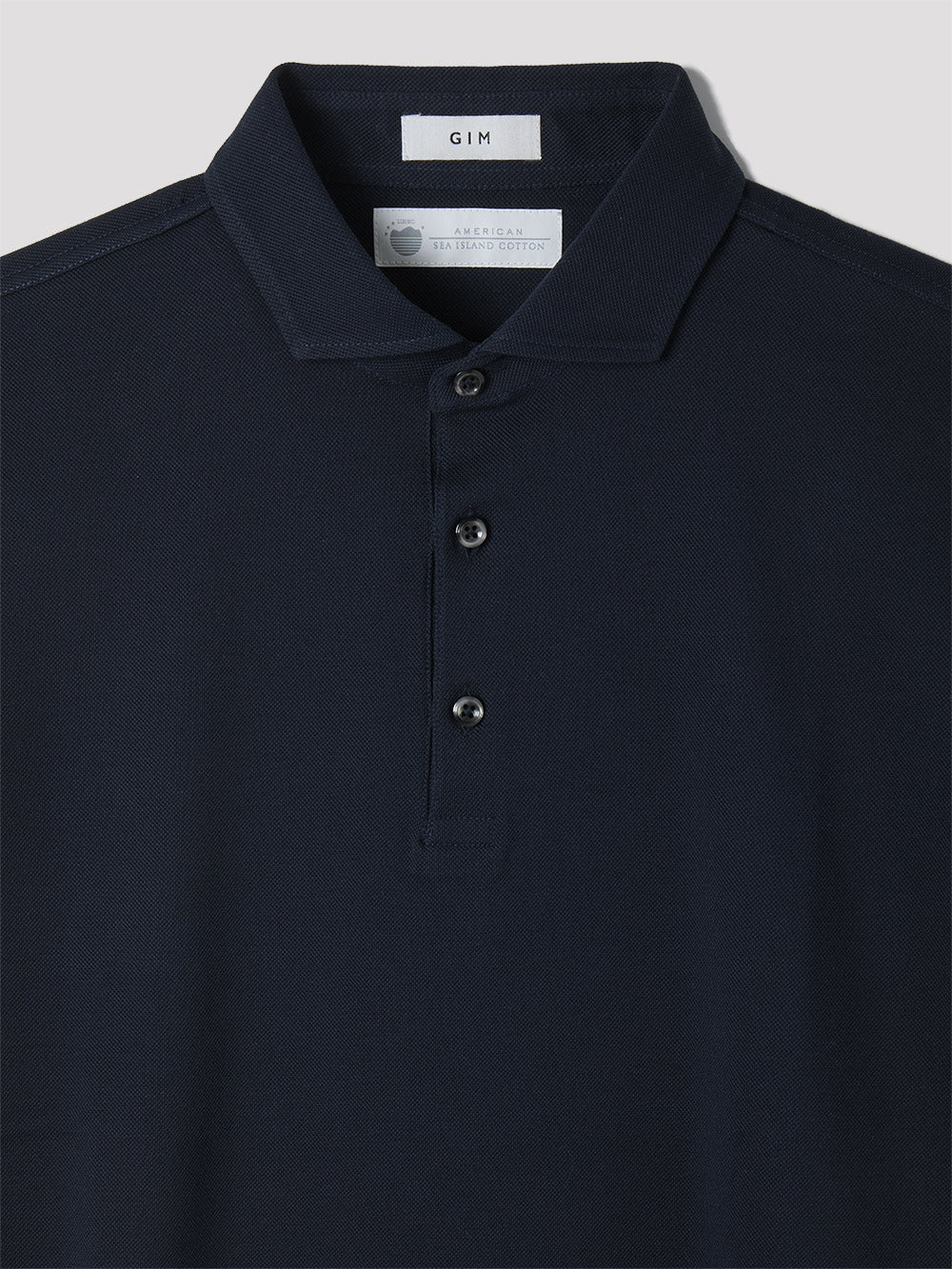 American Sea Island Cotton Polo【Navy】 – GIM online store