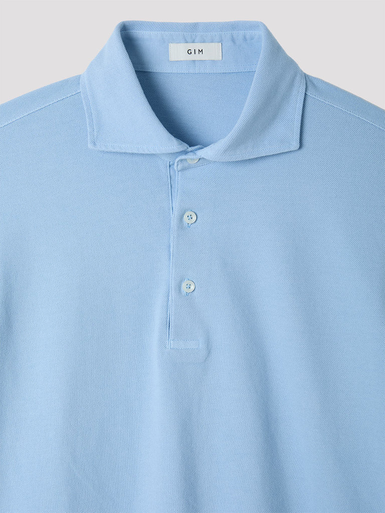 Vintage Dry Wash Polo Shirt【Saxe Blue】 – GIM online store