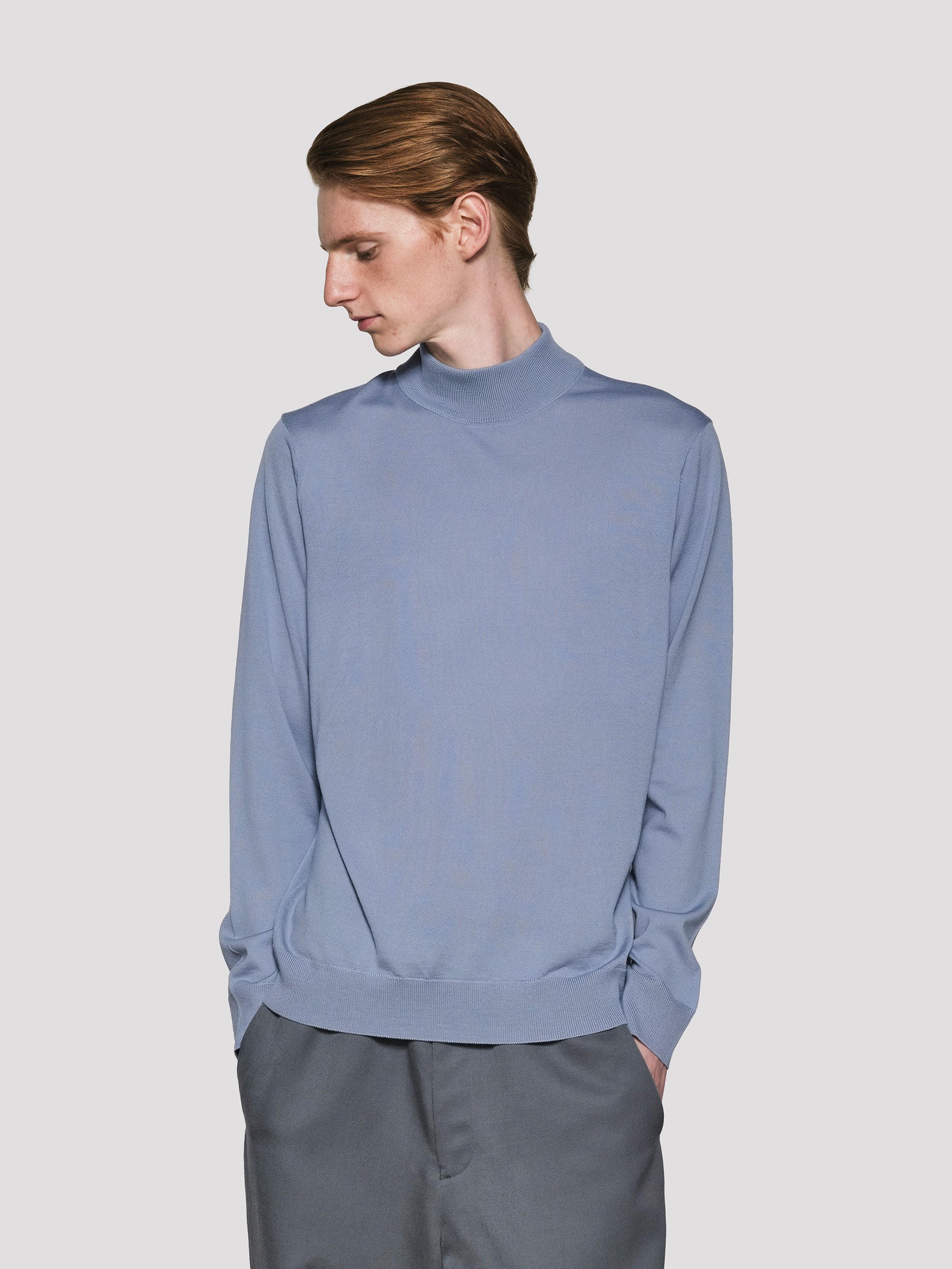 25AW Super 140's Wool Mock Neck – GIM online store