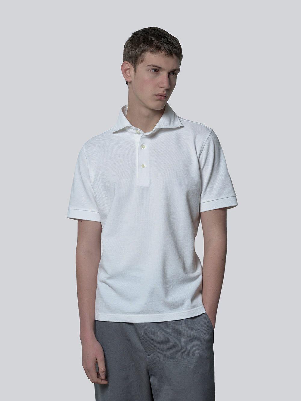 Vintage Dry Wash Polo Shirt【White】 – GIM online store