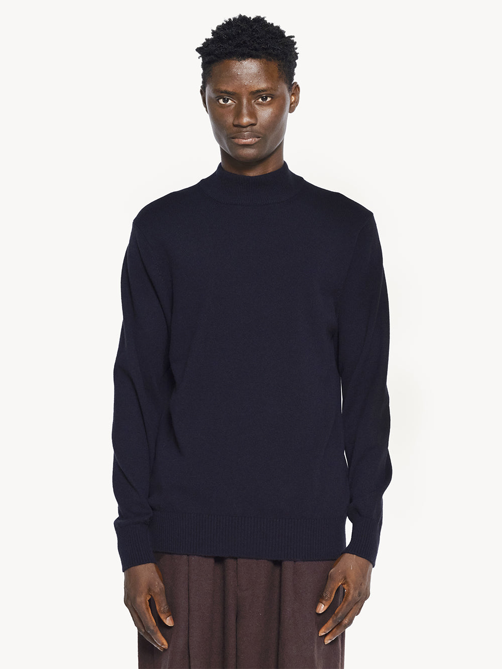 10G Cashmere Mock Neck【Navy】 – GIM online store