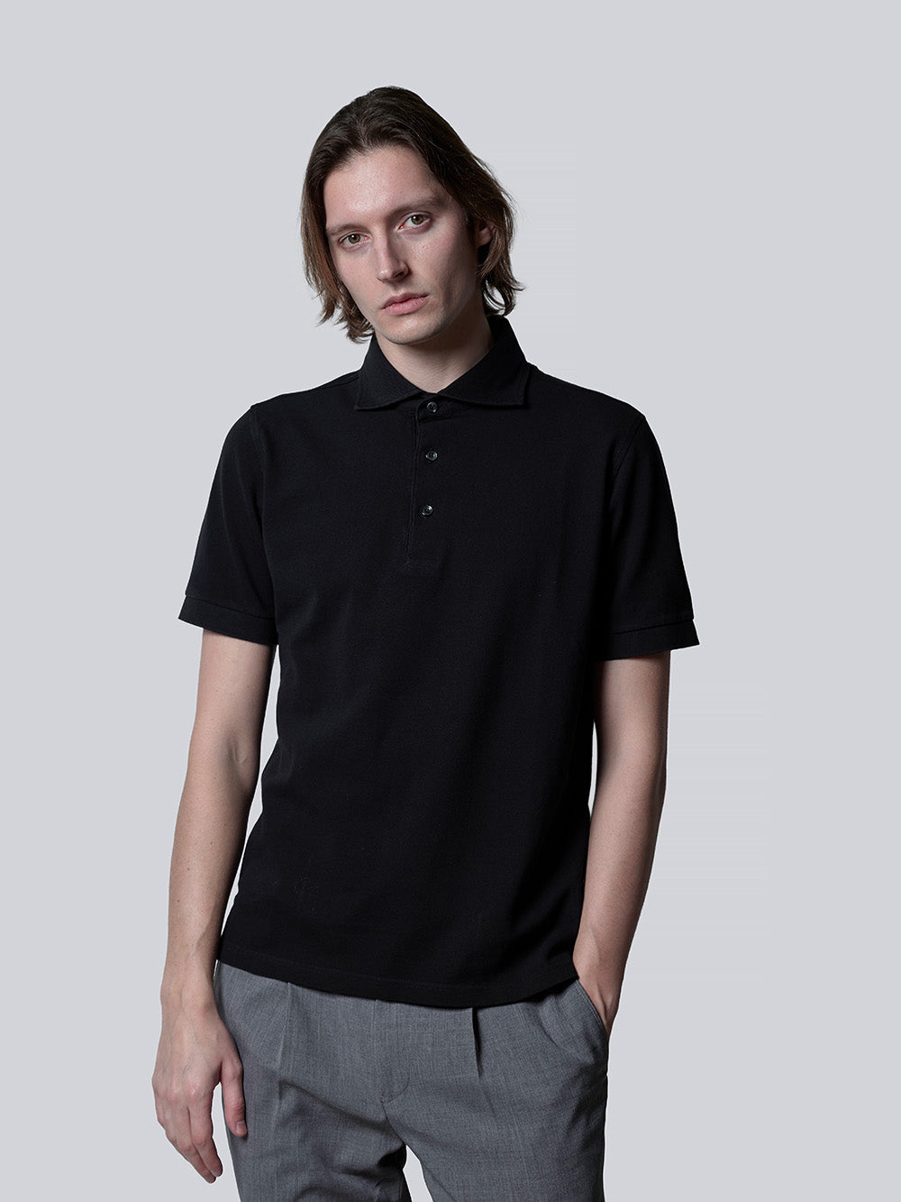 Vintage Dry Wash Polo Shirt【Black】 – GIM online store