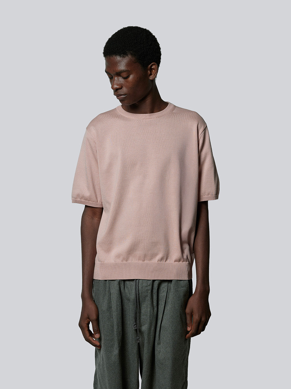 18G Sea Island Cotton Half Sleeve Tee【Pink】 – GIM online store